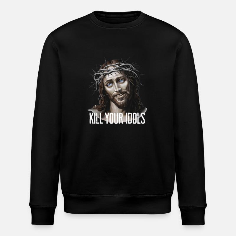 Jésus tue tes idoles - Sweat bio ROLLER Stanley/Stella Unisexe - noir