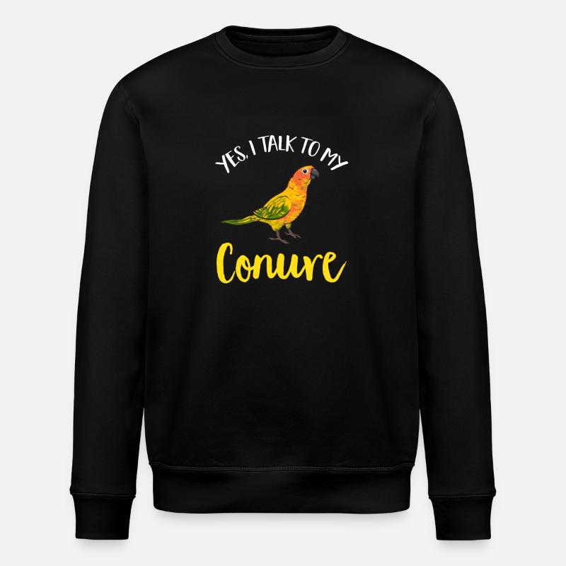 Parakeet, Parrot, Parakeet, Bird - Stanley/Stella ROLLER Unisex Organic Sweatshirt - black