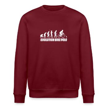 Bicycle Cycling Polo Cyclist Cycle Evolution Bike - Stanley/Stella ROLLER Unisex Organic Sweatshirt - burgundy - Front - Nik (191cm)