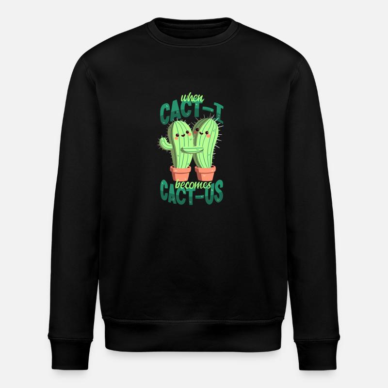 Cacti in love - Stanley/Stella ROLLER Unisex Organic Sweatshirt - black