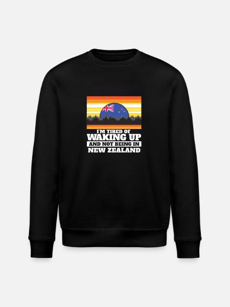 Ik ben het zat om wakker te worden en niet in het nieuwe te zijn - Stanley/Stella Uniseks bio-sweatshirt ROLLER - zwart