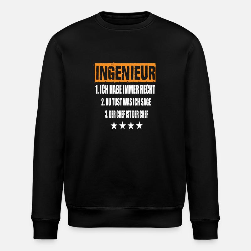 Engineer - Stanley/Stella ROLLER Unisex Organic Sweatshirt - black