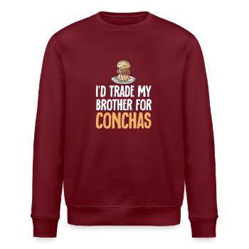 Concha Hispanic Mexikanisch Pan Dulce - Stanley/Stella Unisex Bio-Sweatshirt ROLLER - Burgunderrot - Vorne - Nik (191cm)