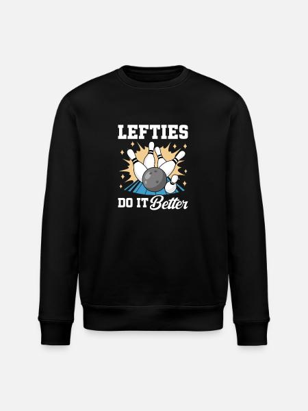 Bowling Left-handed Left-handed bowler - Stanley/Stella ROLLER Unisex Organic Sweatshirt - black