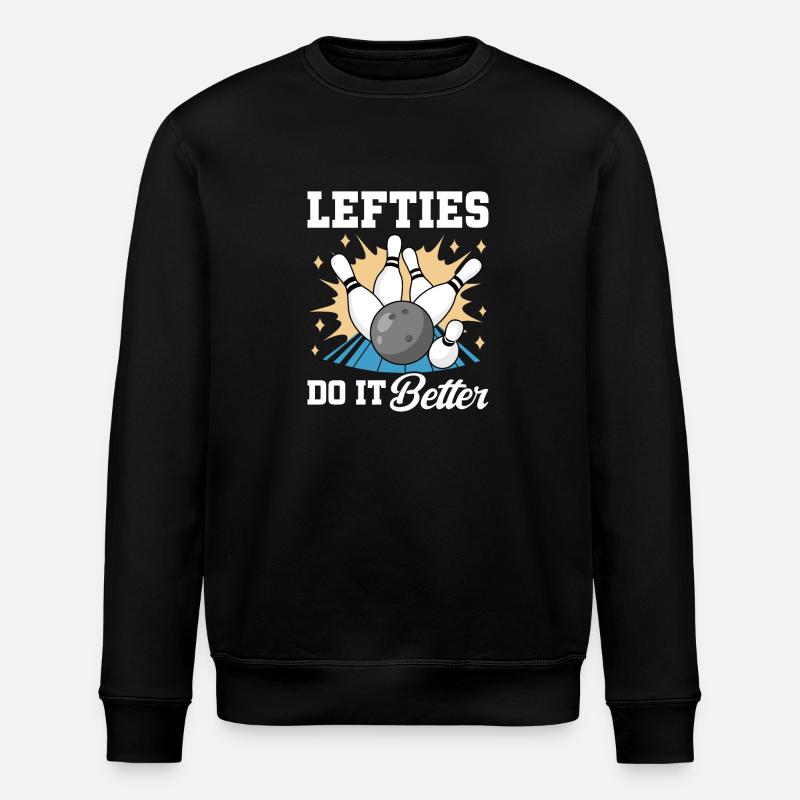 Bowling Left-handed Left-handed bowler - Stanley/Stella ROLLER Unisex Organic Sweatshirt - black