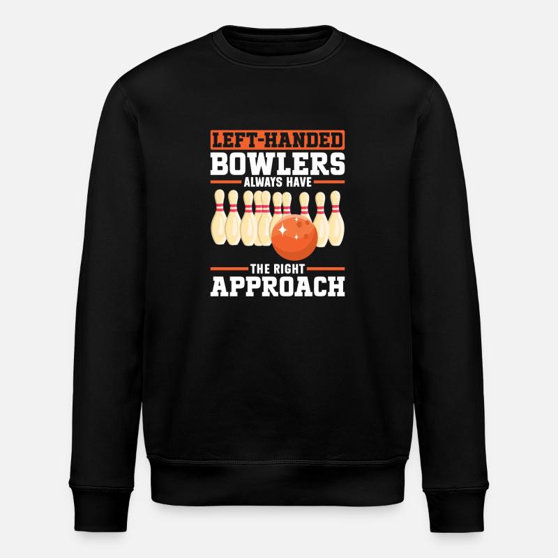 Bowling Left-handed Left-handed bowler - Stanley/Stella ROLLER Unisex Organic Sweatshirt - black