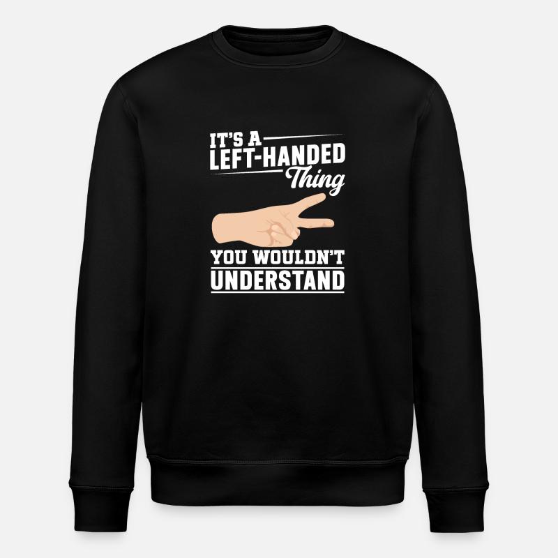 Linkshänder - Stanley/Stella Unisex Bio-Sweatshirt ROLLER - Schwarz