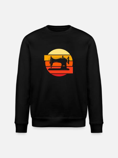 Sewing Machine Seamstress Retro - Stanley/Stella ROLLER Unisex Organic Sweatshirt - black
