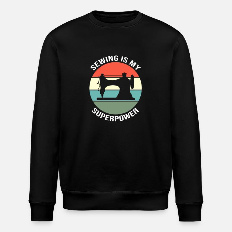 Sewing Machine Seamstress - Stanley/Stella ROLLER Unisex Organic Sweatshirt - black