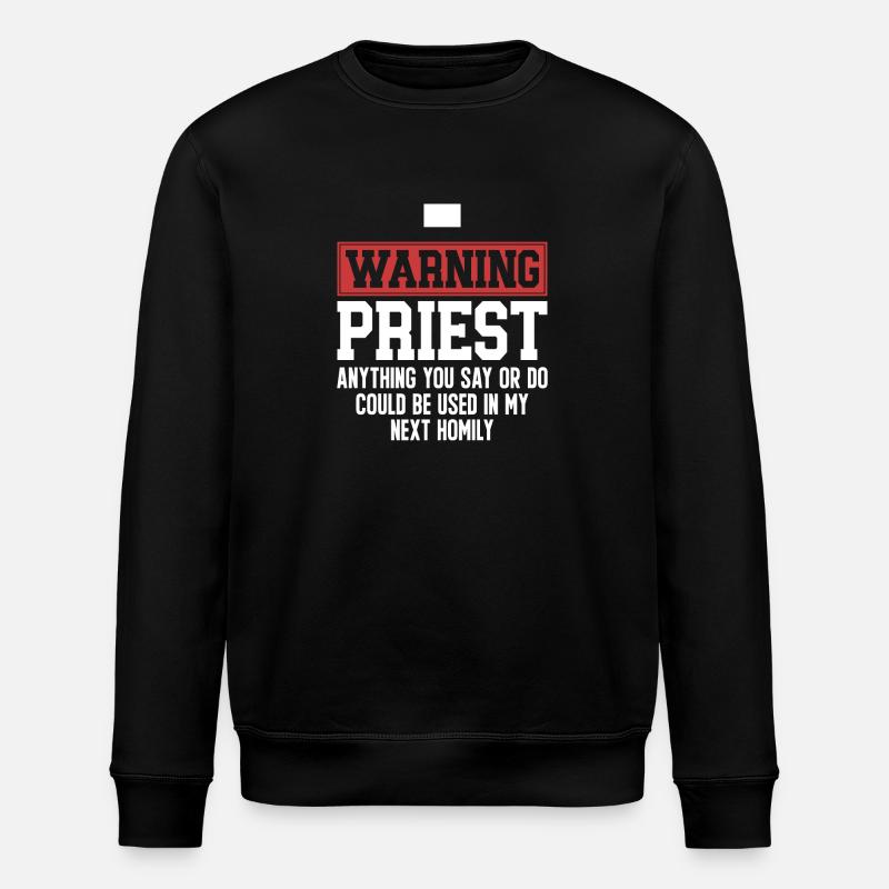 Priester Katholischer christlicher Priester - Stanley/Stella Unisex Bio-Sweatshirt ROLLER - Schwarz