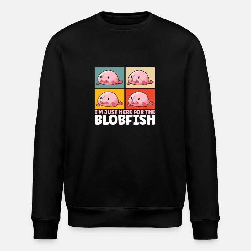 Poisson blob mignon Poisson laid - Sweat bio ROLLER Stanley/Stella Unisexe - noir