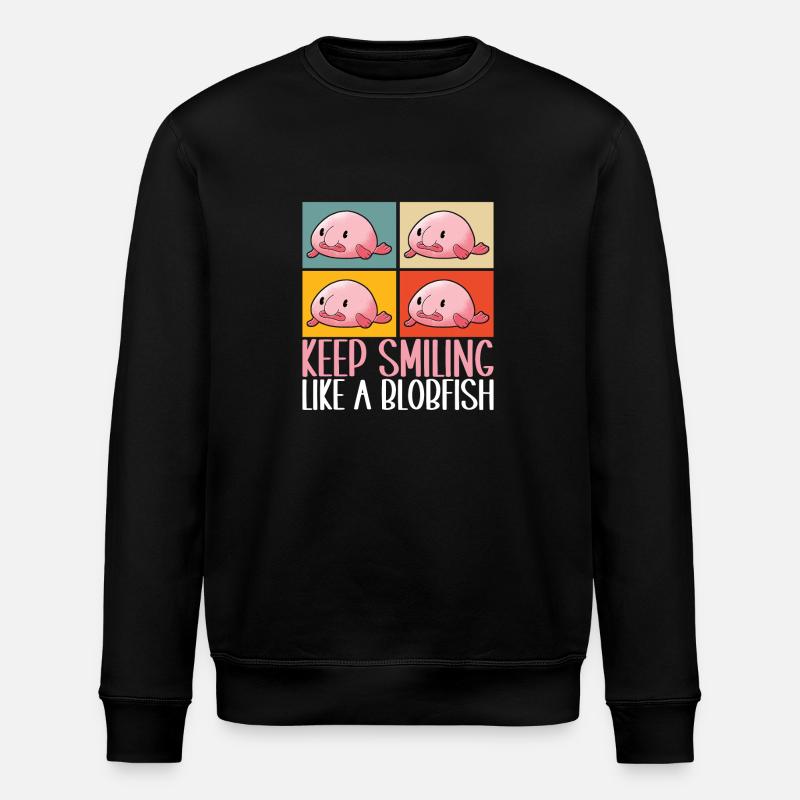 Poisson blob mignon poisson laid - Sweat bio ROLLER Stanley/Stella Unisexe - noir