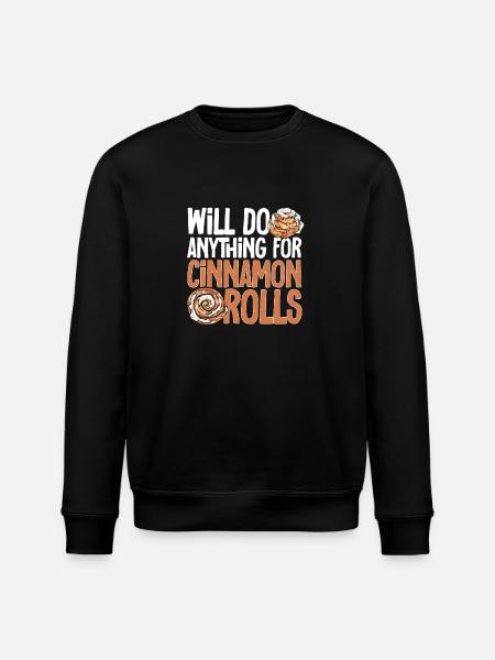 Cinnamon roll - Stanley/Stella ROLLER Unisex Organic Sweatshirt - black
