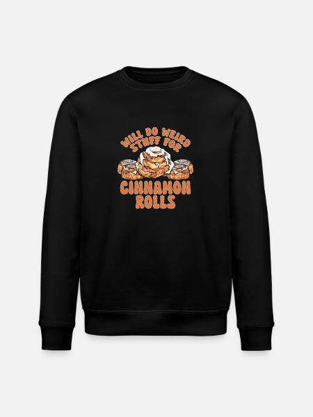 Cinnamon roll - Stanley/Stella ROLLER Unisex Organic Sweatshirt - black