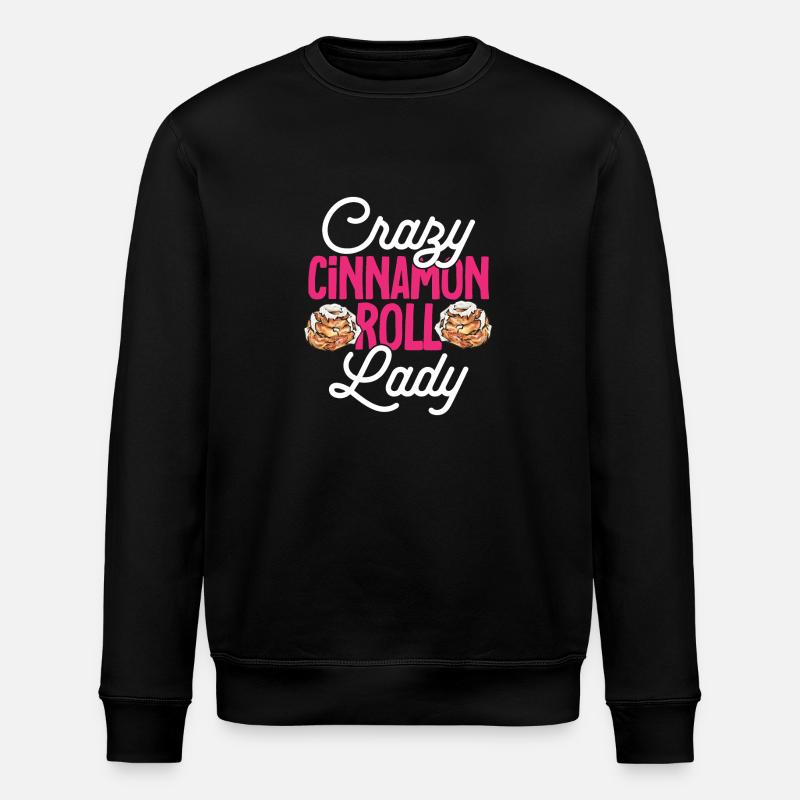 Cinnamon roll - Stanley/Stella ROLLER Unisex Organic Sweatshirt - black