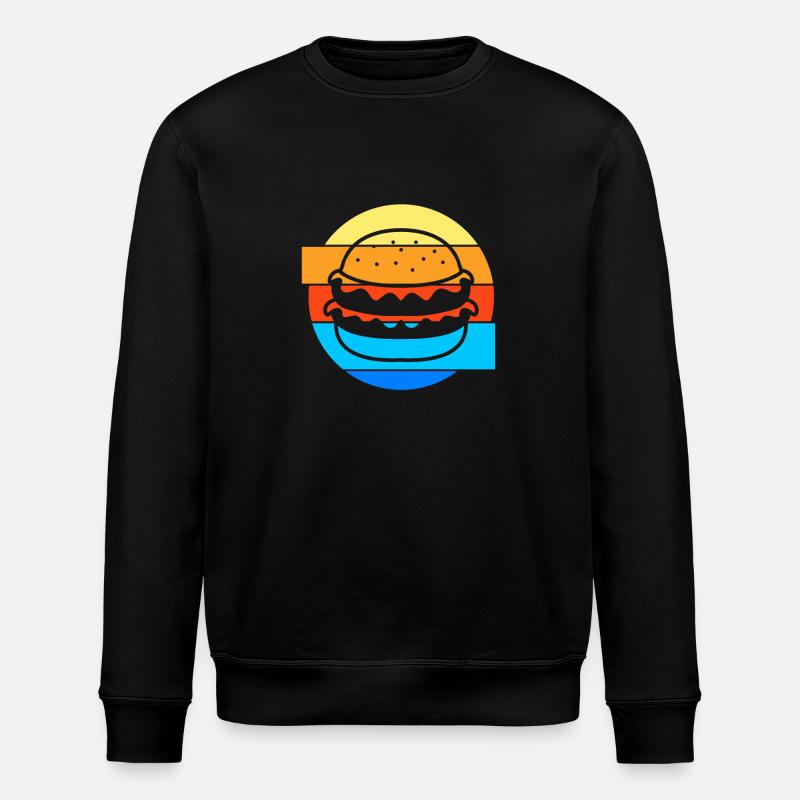 Cheeseburger Burger - Stanley/Stella ROLLER Unisex Organic Sweatshirt - black
