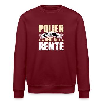La légende du contremaître prend sa retraite - Sweat bio ROLLER Stanley/Stella Unisexe - bordeaux - Devant - Nik (191cm)