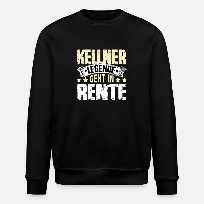Waiter legend retires - Stanley/Stella ROLLER Unisex Organic Sweatshirt - black
