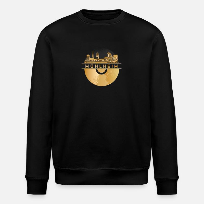 Vinyl-Schallplatte Disco-Musik Skyline-Mühlheim - Stanley/Stella Unisex Bio-Sweatshirt ROLLER - Schwarz