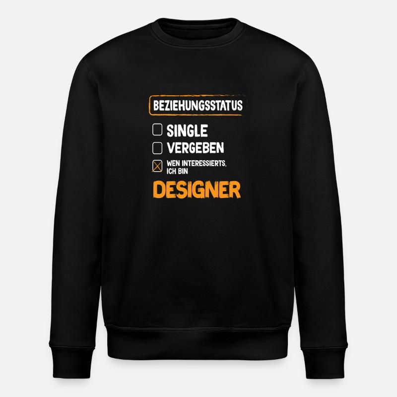 Designer Relationship Status - Stanley/Stella ROLLER Unisex Organic Sweatshirt - black