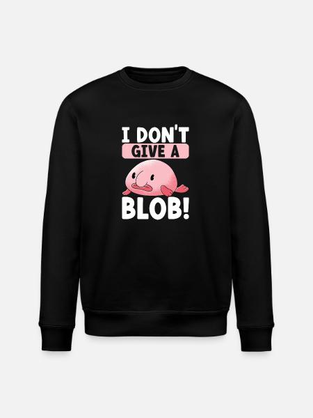 Cute Blob Fish Ugly Fish - Stanley/Stella ROLLER Unisex Organic Sweatshirt - black