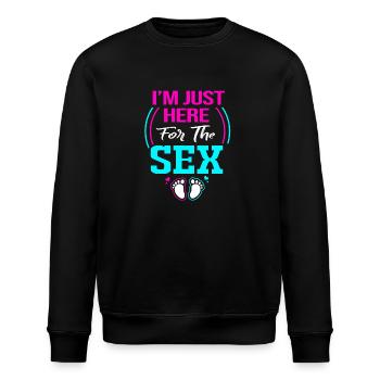 Gender Reveal - Stanley/Stella Unisex Bio-Sweatshirt ROLLER - Schwarz - Vorne - Nik (191cm)