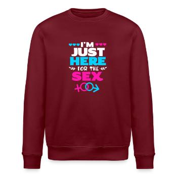 Gender Reveal Babyshower - Stanley/Stella Unisex Bio-Sweatshirt ROLLER - Burgunderrot - Vorne - Nik (191cm)