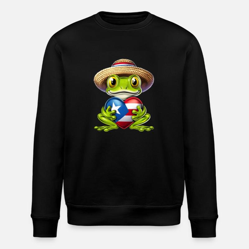 Puerto Rico Coqui Żaba - Ekologiczna bluza typu unisex Stanley/Stella ROLLER - czarny