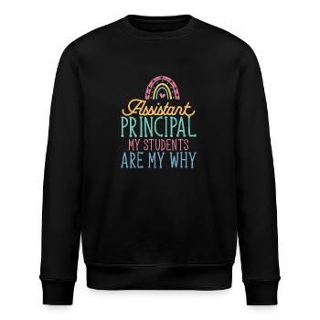 Deputy Principal - Stanley/Stella ROLLER Unisex Organic Sweatshirt - black - Front - Nik (191cm)