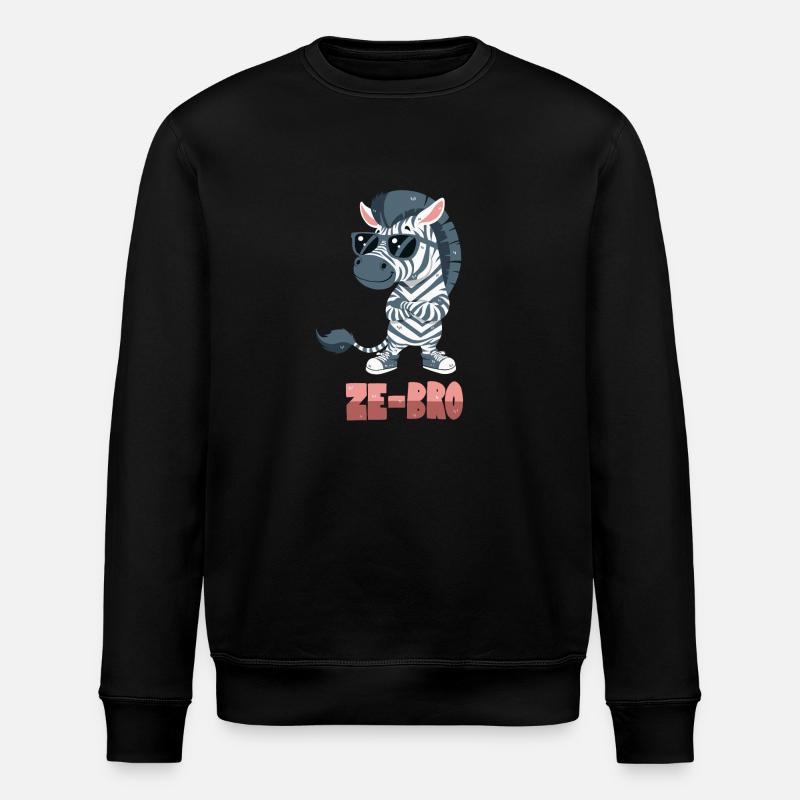 Jeu de mots zébré - Sweat bio ROLLER Stanley/Stella Unisexe - noir
