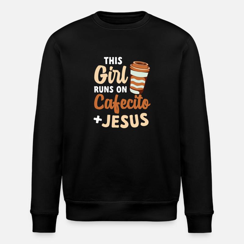 Cafecito Spanisch Kaffee - Stanley/Stella Unisex Bio-Sweatshirt ROLLER - Schwarz