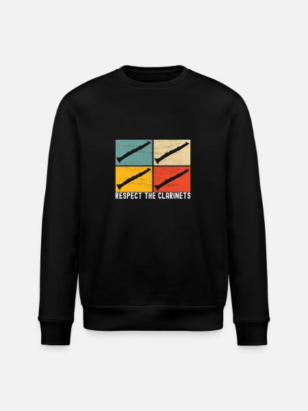 Clarinet Wind Instrument Clarinet player - Stanley/Stella ROLLER Unisex Organic Sweatshirt - black