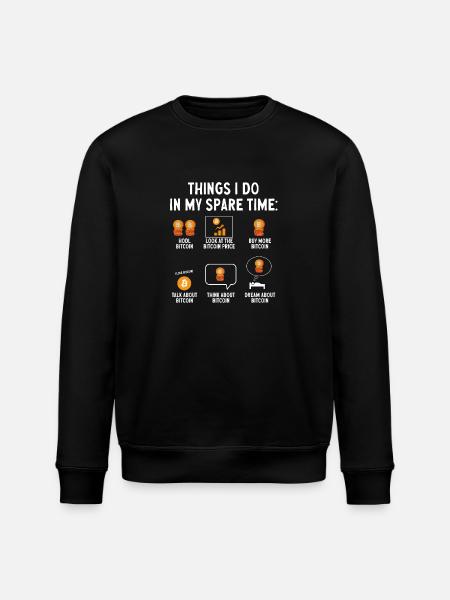 Bitcoin Cryptocurrency BTC Crypto Trader - Stanley/Stella ROLLER Unisex Organic Sweatshirt - black