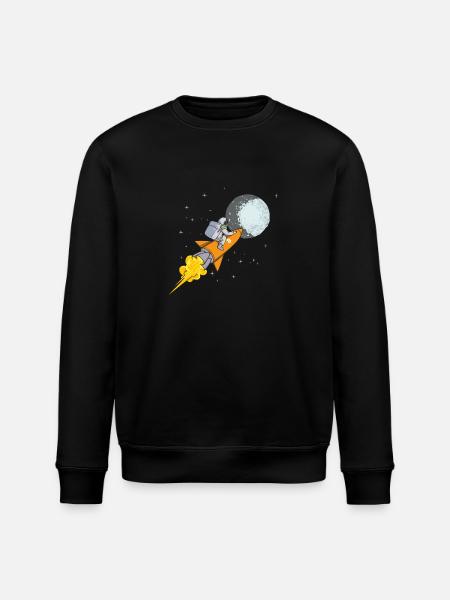Bitcoin Cryptocurrency BTC Crypto Trader - Stanley/Stella ROLLER Unisex Organic Sweatshirt - black
