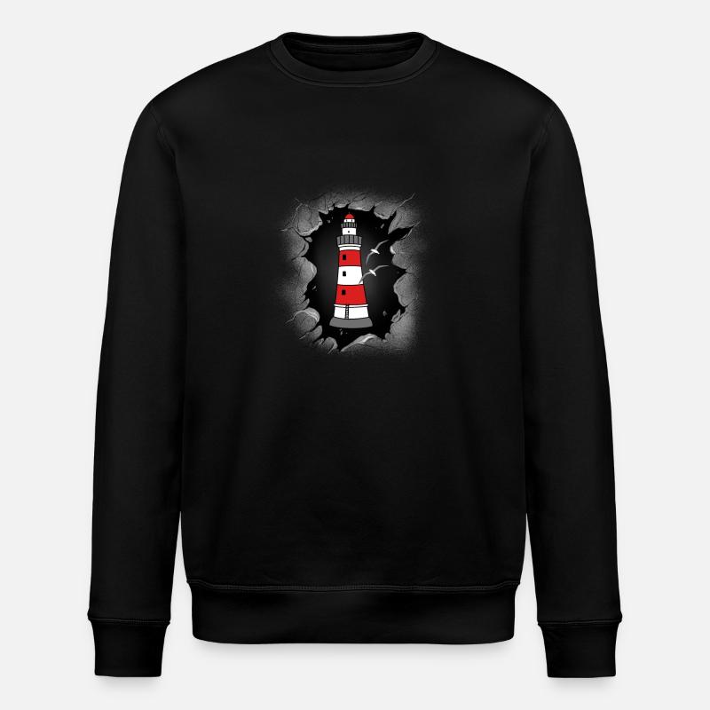 Lighthouse Coast Lighthouses - Stanley/Stella ROLLER Unisex Organic Sweatshirt - black