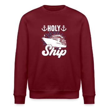 Kreuzfahrt Urlaub Kreuzfahrtschiff - Stanley/Stella Unisex Bio-Sweatshirt ROLLER - Burgunderrot - Vorne - Nik (191cm)