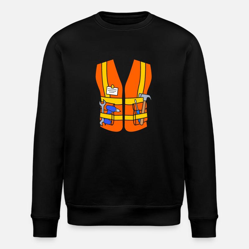 Construction worker construction site - Stanley/Stella ROLLER Unisex Organic Sweatshirt - black