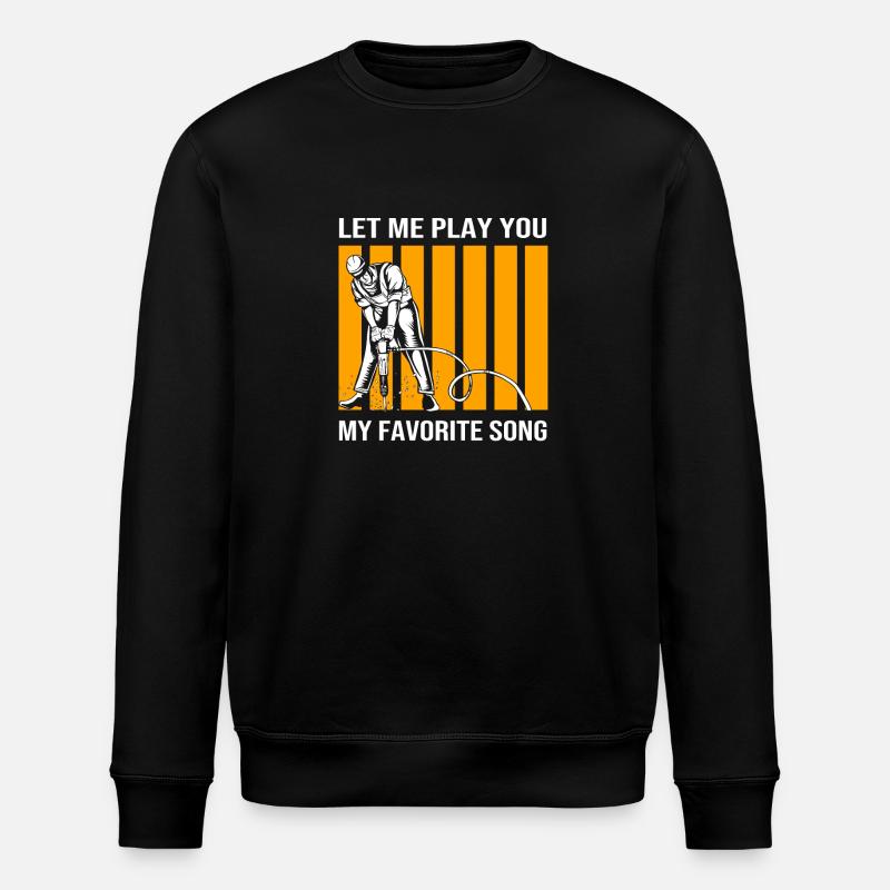 Construction worker construction site - Stanley/Stella ROLLER Unisex Organic Sweatshirt - black