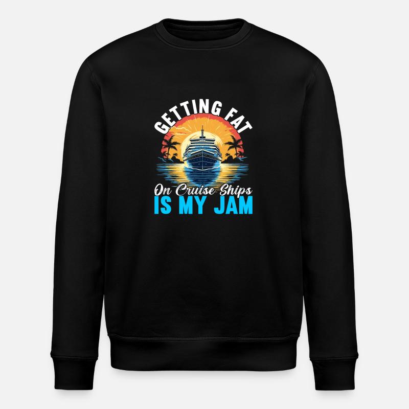 Cruise Holiday Cruise Ship - Stanley/Stella ROLLER Unisex Organic Sweatshirt - black