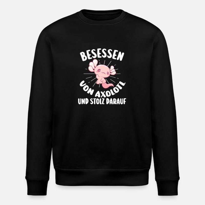 Axolotl - Stanley/Stella ROLLER Unisex Organic Sweatshirt - black