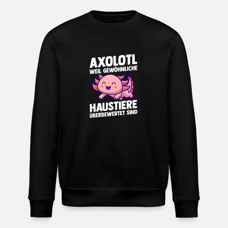 Axolotl - Stanley/Stella ROLLER Unisex Organic Sweatshirt - black