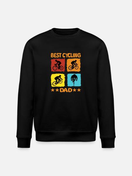 Best Cycling Dad - Stanley/Stella ROLLER Unisex Organic Sweatshirt - black