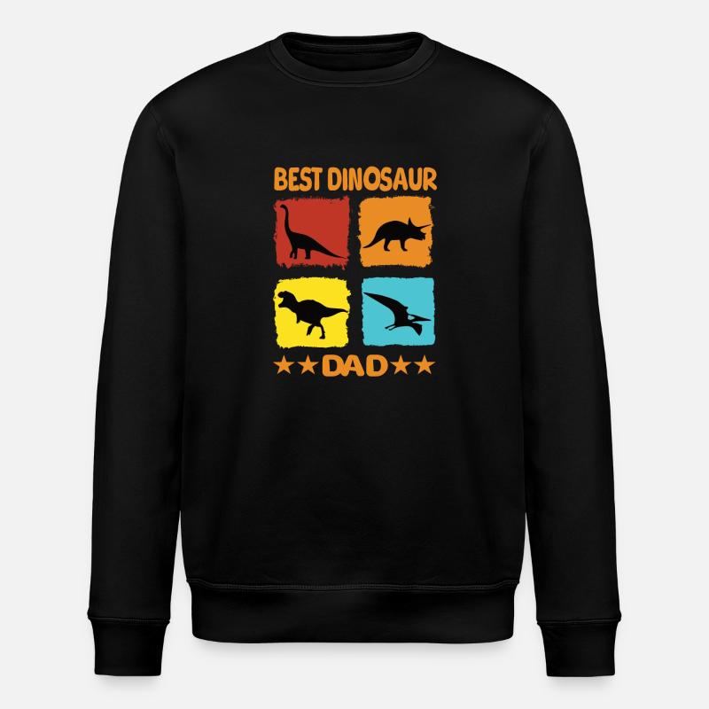 Best Dinosaur Dad - Stanley/Stella Unisex Bio-Sweatshirt ROLLER - Schwarz