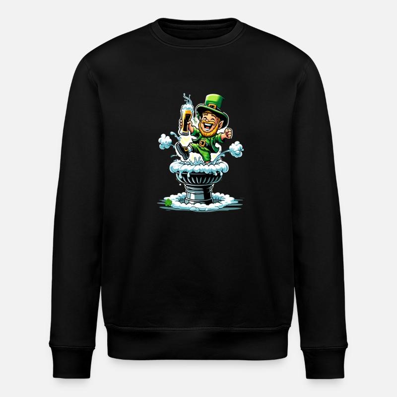 Lutin bondissant (Leprechaun irlandais) - Sweat bio ROLLER Stanley/Stella Unisexe - noir