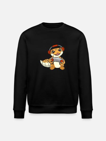 Leopard Gecko Reptile Pet Gecko - Stanley/Stella ROLLER Unisex Organic Sweatshirt - black
