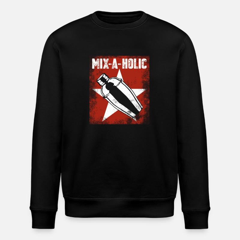 Bartender Mixologist Mix-A-Holic - Stanley/Stella ROLLER Unisex Organic Sweatshirt - black
