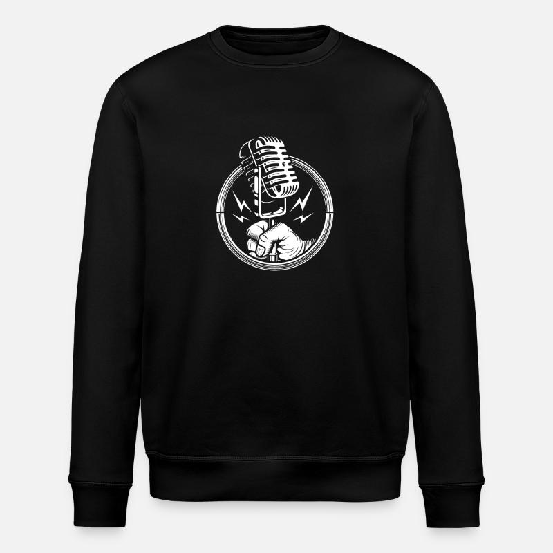 Karaoke Microphone - Stanley/Stella ROLLER Unisex Organic Sweatshirt - black
