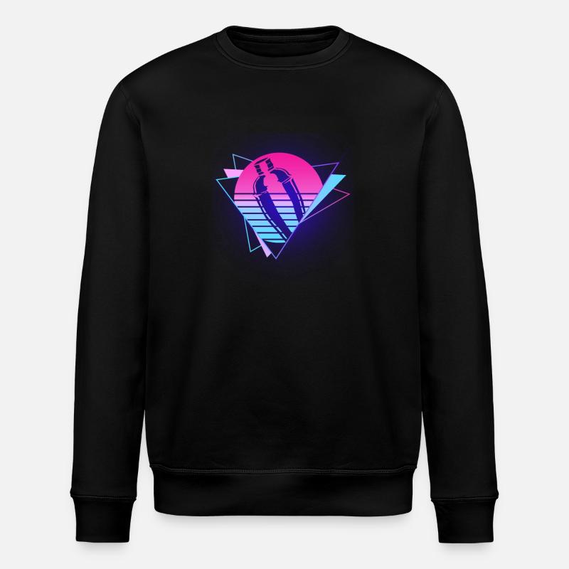 Bartender Mixologist 80's 90s - Stanley/Stella Unisex Bio-Sweatshirt ROLLER - Schwarz