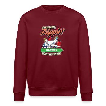 Voyage direct en Norvège avec ma famille tribe - Sweat bio ROLLER Stanley/Stella Unisexe - bordeaux - Devant - Nik (191cm)