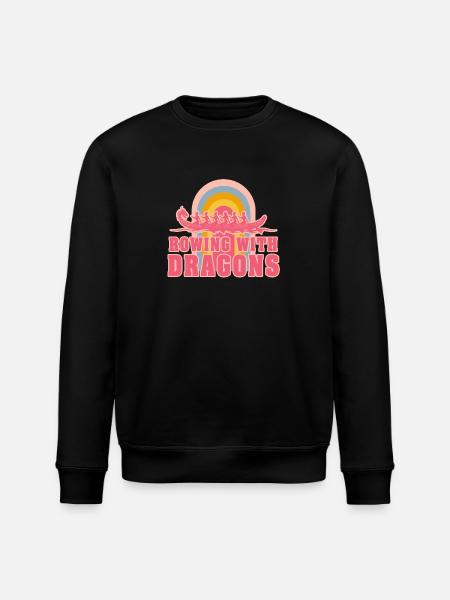 Rowing With Dragons Dragonboat - Stanley/Stella ROLLER Unisex Organic Sweatshirt - black